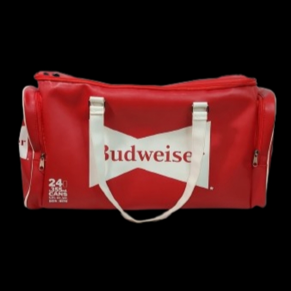 Faux Leather Red Budweiser Soft-sided Cooler Bag - Picture 2 of 12